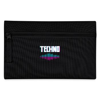 Techno Wellen Für Techno Liebhaber - Federtasche - Schwarz - Vorne