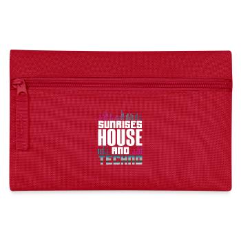 Sunrises House And Techno Lover - Federtasche - Rot - Vorne