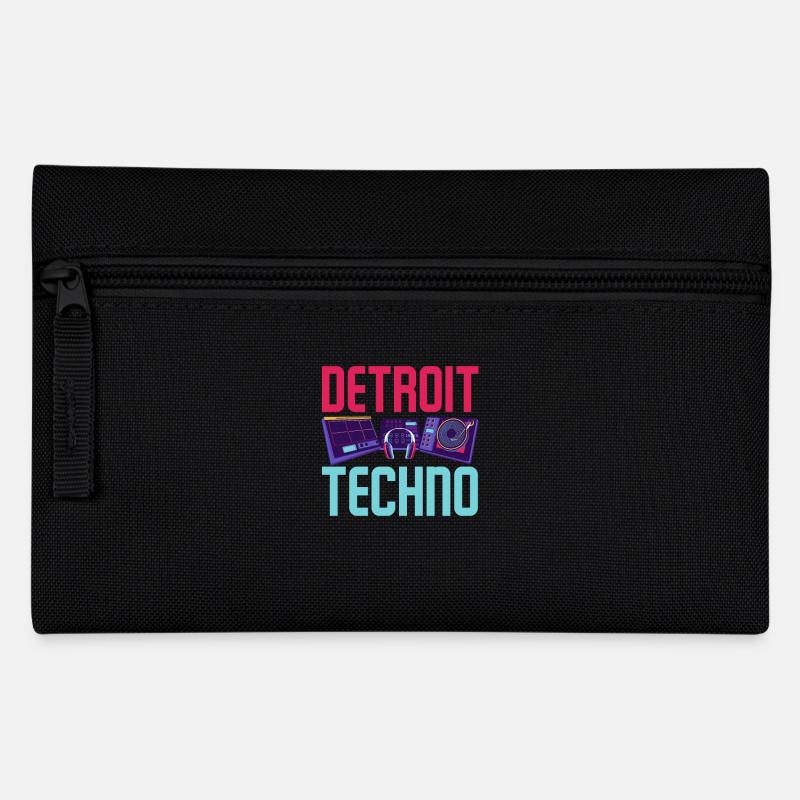 Detroit Techno Für Techno Lover - Federtasche - Schwarz