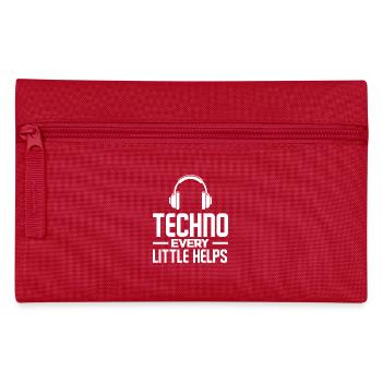 Techno Lover Every Little Helps - Federtasche - Rot - Vorne