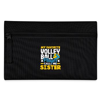 Mein Lieblings Volleyballspieler Nennt Schwester - Federtasche - Schwarz - Vorne