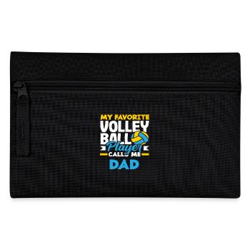 My favorite volleyball player calls me dad - Pencil Case - black - Front
