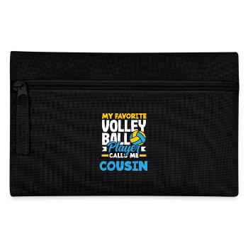 My favorite volleyball player cousin - Pencil Case - black - Front