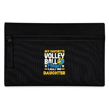 My favorite volleyball player names daughter - Pencil Case - black - Front