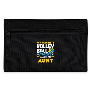 My favorite volleyball player calls aunt - Pencil Case - black - Front