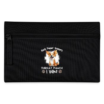 Rock Paper Scissors Lustiger Corgi Sarkasmus - Federtasche - Schwarz - Vorne