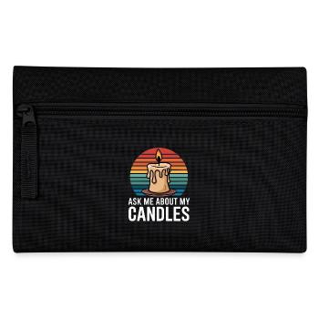 Ask Me About Candles Sunset Art für einen - Federtasche - Schwarz - Vorne