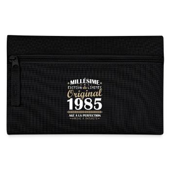 Vintage 1985 Original 40th Anniversary Gift - Pencil Case - black - Front