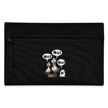 no, nope, maybe later, saying, funny, fun - Pencil Case - black - Front