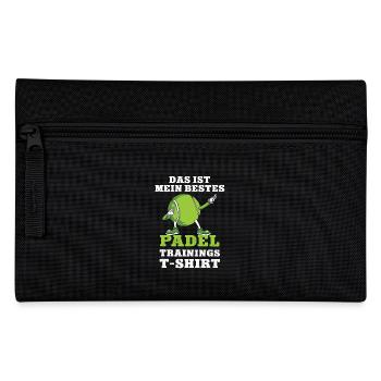 Padel Trainingshirt Padeltennis Padelspiel Paddle - Federtasche - Schwarz - Vorne