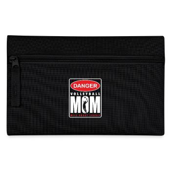 Danger Volleyball Mom Will Scream Loudly - Pencil Case - black - Front