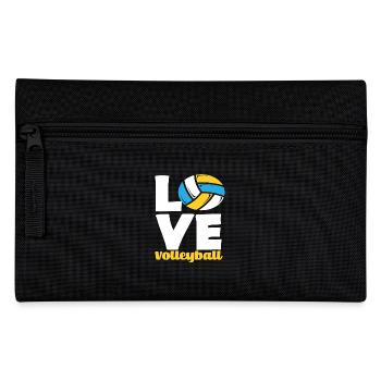 Liebe Volleyball Leidenschaft Pur - Federtasche - Schwarz - Vorne