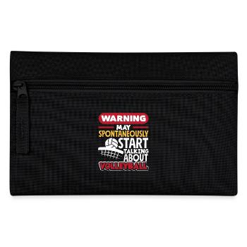 Attention: I'm talking about volleyball - Pencil Case - black - Front