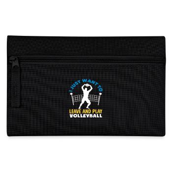 Just play volleyball - Pencil Case - black - Front