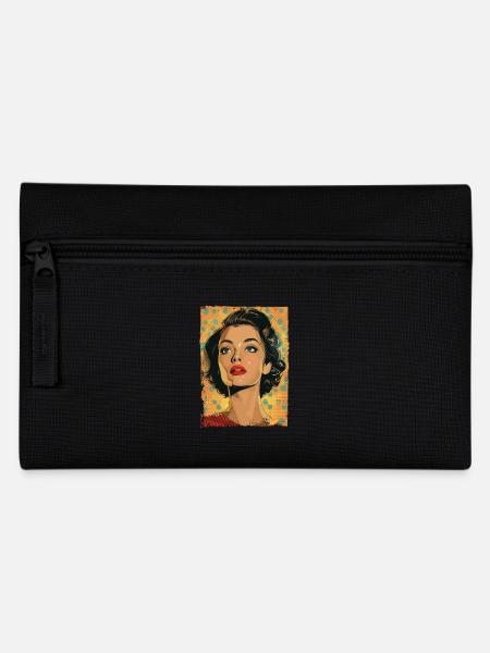 Classique Rétro Pop Art Femme - Trousse - noir