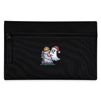 Weihnachtliches Gespenst mit Grabstein - Federtasche - Schwarz - Vorne