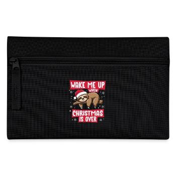 Wake Me Up Lustiges Weihnachtsfaultier Weihnachten - Federtasche - Schwarz - Vorne