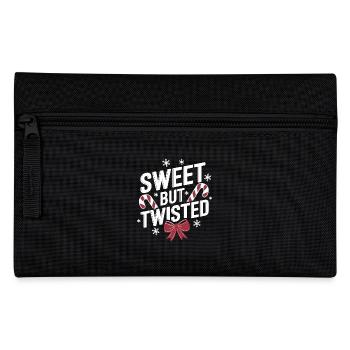 Candy Cane Sweet But Twisted Funny Christmas Xmas - Federtasche - Schwarz - Vorne