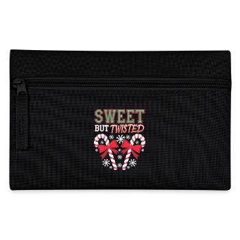 Candy Cane Sweet But Twisted Funny Christmas Xmas - Federtasche - Schwarz - Vorne