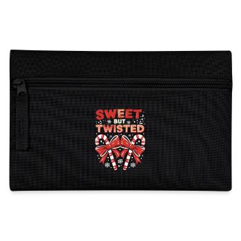 Candy Cane Sweet But Twisted Funny Christmas Xmas - Federtasche - Schwarz - Vorne