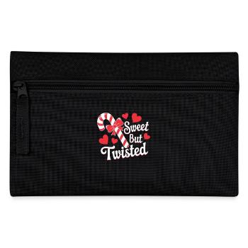Candy Cane Sweet But Twisted Funny Christmas Xmas - Federtasche - Schwarz - Vorne