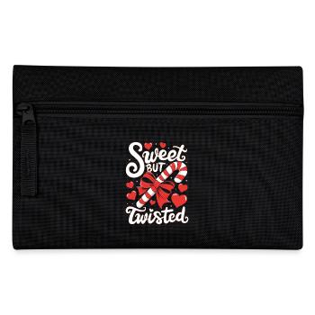 Candy Cane Sweet But Twisted Funny Christmas Xmas - Federtasche - Schwarz - Vorne