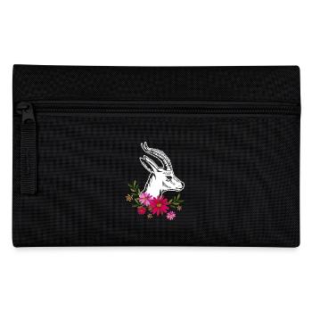 Antelope With Flowers - Pencil Case - black - Front