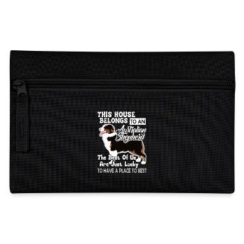 This House Belongs To An Australian Shepherd - Pencil Case - black - Front