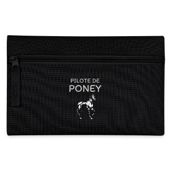 Pilote de poney cheval équitation - Trousse - noir - Devant