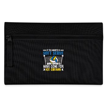 Volleyball Fans Saying Cream - Pencil Case - black - Front
