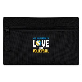 All you need is love and volleyball - Pencil Case - black - Front