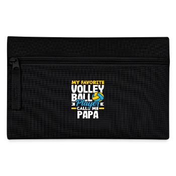 My favorite volleyball player calls me dad - Pencil Case - black - Front