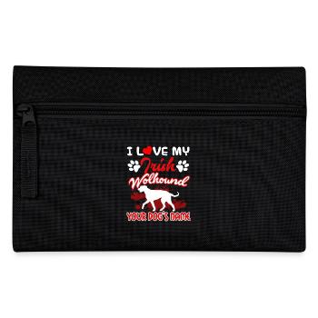 I Love My Irish Wolfhound - Pencil Case - black - Front