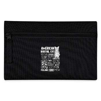 Funny Facts About American Bobtail Cat - Pencil Case - black - Front