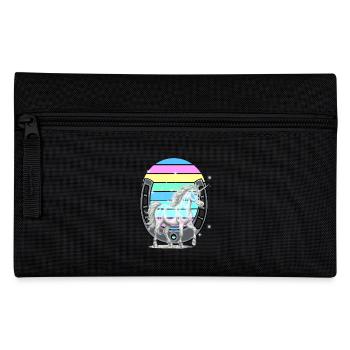 Einhorn Einhörner Regenbogen Pferd Pferde - Federtasche - Schwarz - Vorne