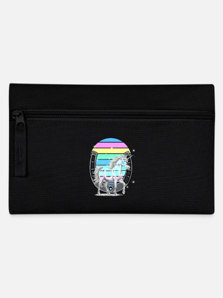 Einhorn Einhörner Regenbogen Pferd Pferde - Federtasche - Schwarz