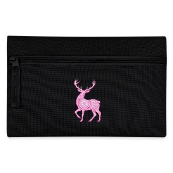 Mandala Hirsch Hirsche Mystisches Madalas - Federtasche - Schwarz - Vorne