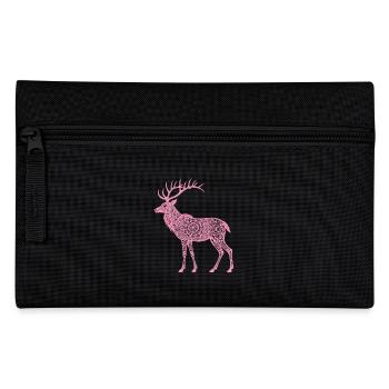 Mandala Hirsch Hirsche Mystisches Madalas - Federtasche - Schwarz - Vorne