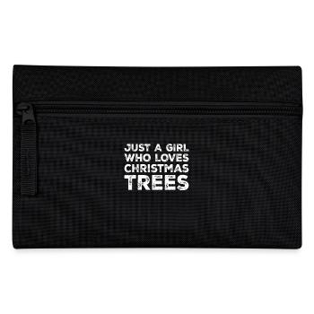 Just A Girl Who Loves Christmas Trees, Funny Xmas - Pencil Case - black - Front