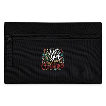 Just A Girl Who Loves Christmas Funny Xmas Holiday - Pencil Case - black - Front