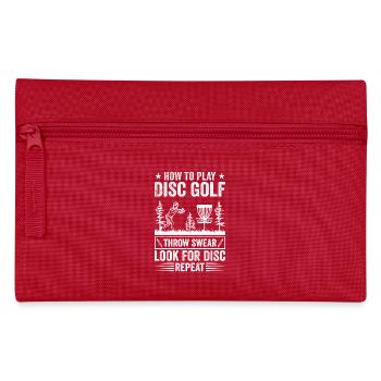 Wie man Disc Golf spielt - Disc Golf Players - Federtasche - Rot - Vorne