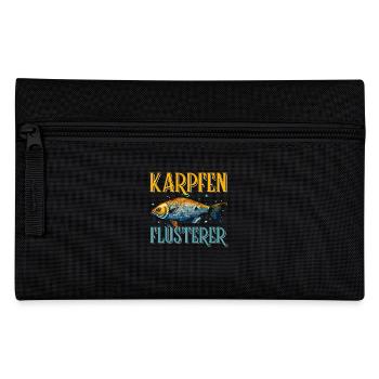 KARPFEN FLÜSTERER Lustiges Angler Geburtstags - Federtasche - Schwarz - Vorne
