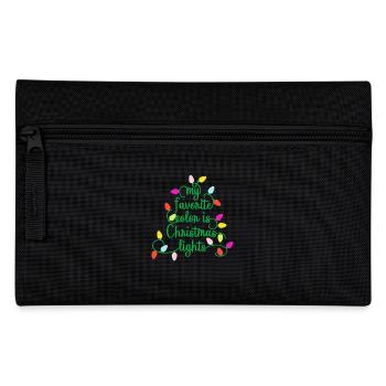 My Favorite Color Is Christmas Lights Funny Xmas - Pencil Case - black - Front
