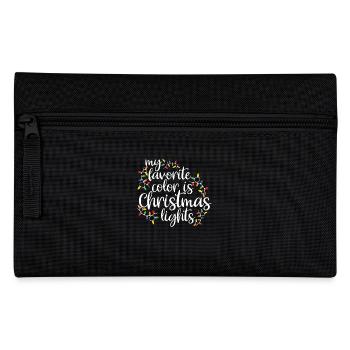 My Favorite Color Is Christmas Lights Funny Xmas - Pencil Case - black - Front