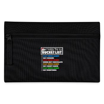 Christmas Bucket List Video Games Xmas Gamer - Federtasche - Schwarz - Vorne