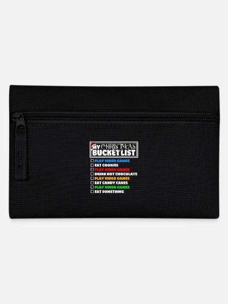 Christmas Bucket List Video Games Xmas Gamer - Federtasche - Schwarz