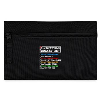 Christmas Bucket List Video Games Xmas Gamer - Federtasche - Schwarz - Vorne