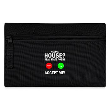 Immobilienmakler - Federtasche - Schwarz - Vorne