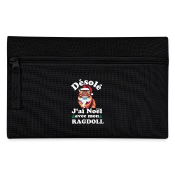 Désolé j ai Noël avec mon chat RAGDOLL - Trousse - noir - Devant