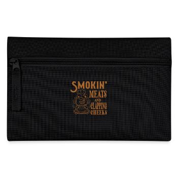 Smokin' Meats And Clapping Cheeks Grilling BBQ - Pencil Case - black - Front
